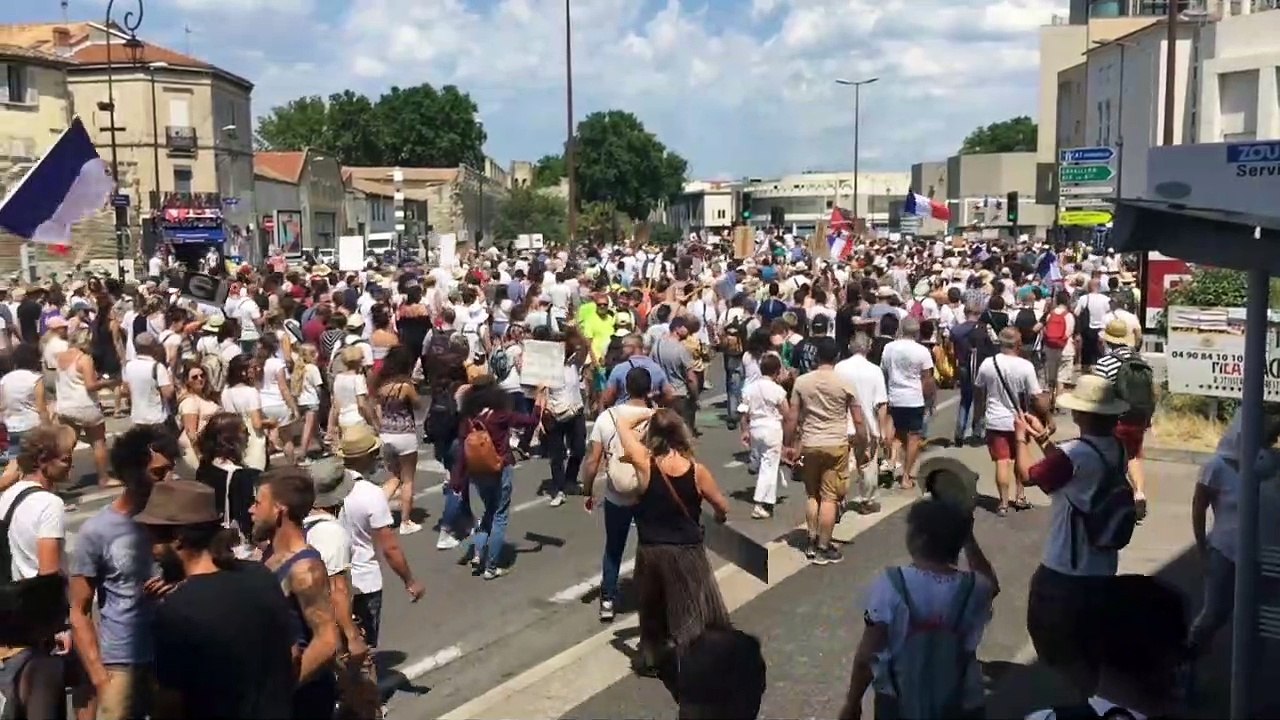 "Nous sommes des gaulois réfractaires, il faut tenir" Y Benedetti manif anti-pass Avignon 31/07