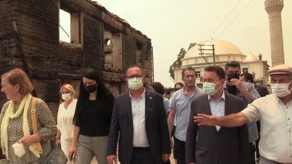 Son dakika haberi | DEVA Partisi Genel Başkanı Babacan, Manavgat'ta yangın bölgesinde incelemede bulundu