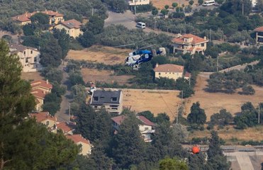 Marmaris'in Turunç Mahallesi'nin ormanlık alanına sıçrayan yangına müdahale ediliyor