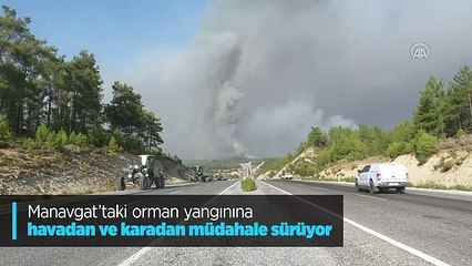 Manavgat'taki yangına müdahale sürüyor