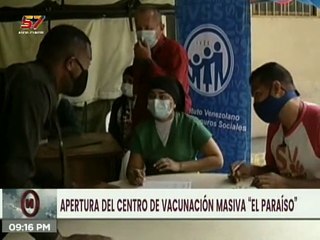 Caracas | Activan Centro de Vacunación Masiva contra la COVID-19 en la parroquia El Paraíso