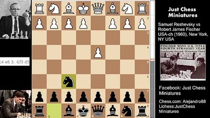 Bobby Fischer takes advantage of Reshevsky's time trouble and draws (1960)