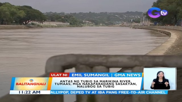 Antas ng tubig sa Marikina River, tumaas; mga nakaparadang sasakyan, nalubog sa tubig | BT