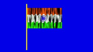 flag blue screen Indian Flag screen animation 2021