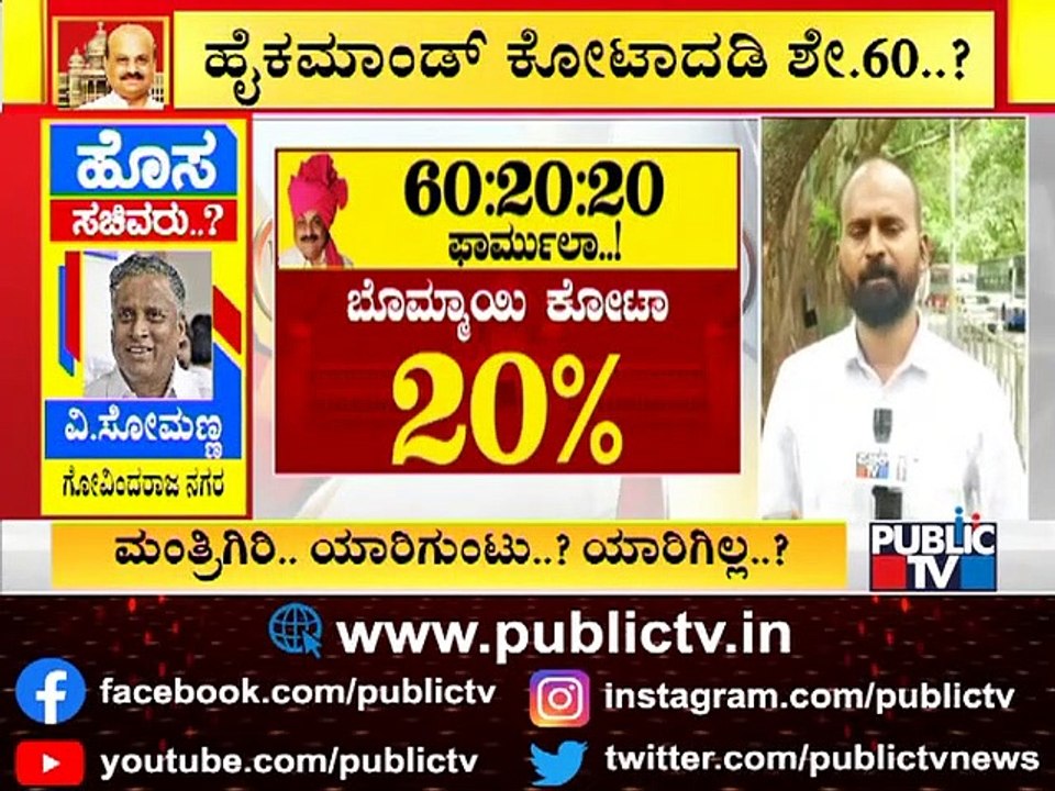 What Is The Formula For Cabinet Formation In Karnataka..?| CM Basavaraj Bommai