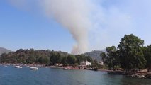 Son dakika gündem: Marmaris ile Köyceğiz'deki orman yangınlarına havadan müdahale yeniden başladı