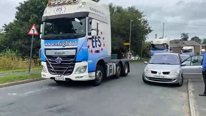 Truck parade for Burnley bridegroom
