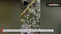 Pordenone, grandine come palle da tennis e alberi abbattuti: maltempo in Friuli-Venezia-Giulia