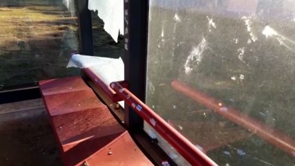 Com sinais de vandalismo, pontos de ônibus amanhecem danificados na Rua Poente do Sol