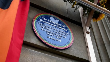 'Rainbow' plaque unveiled in Burnley to mark the struggle for gay rights