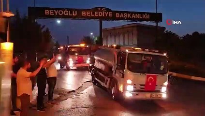 - Beyoğlu Belediyesi ekipleri yangınla mücadele için Manavgat’ta