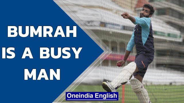 Jasprit Bumrah practices bowling with batting pads | BCCI shares pics | Oneindia News