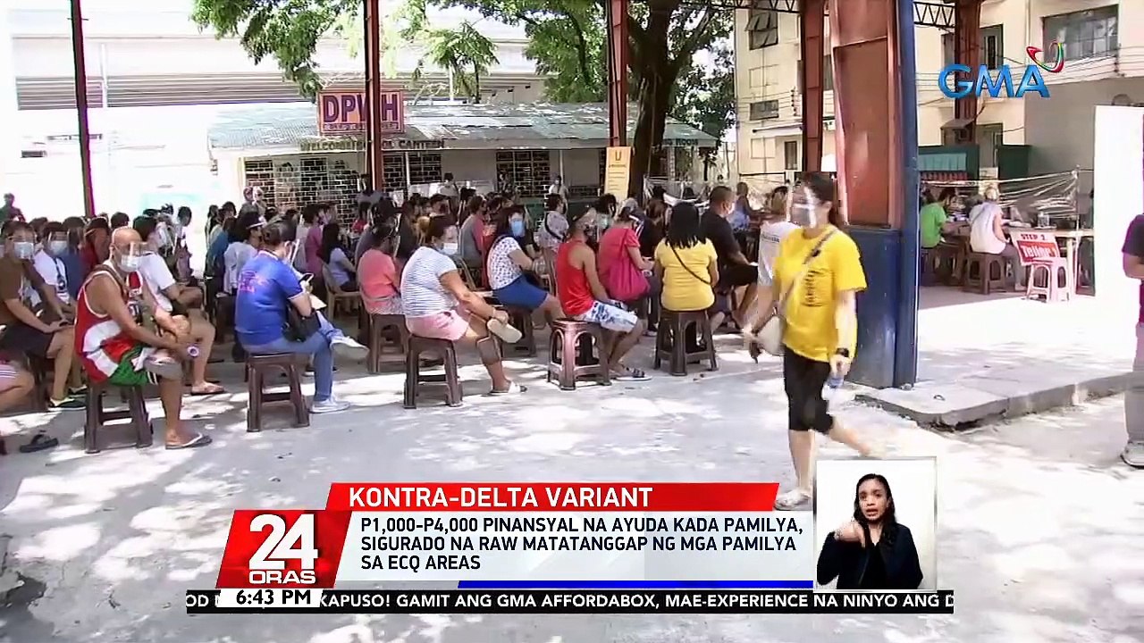 P1,000-P4,0000 pinansyal na ayuda kada pamilya, sigurado na raw matatanggap ng mga pamilya sa ECQ areas  | 24 Oras
