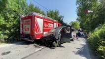 Arnavutköy’de tatil dönüşü feci kaza: 2 kişi ağır yaralı