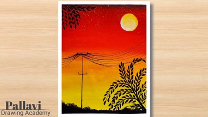 Easy painting with tree bench for beginners Poster color drawing Pallavi  Drawing Academy_ - video Dailymotion