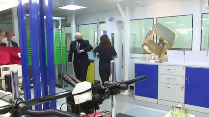 Boris Johnson gets to grips with space tech in Stevenage