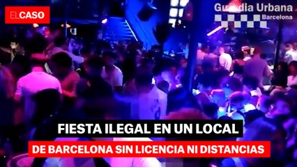 Fiesta ilegal en un local de Barcelona sin licencia ni distancias