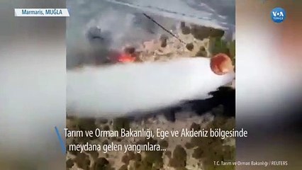 Bakanlık’tan Yangınlara Havadan Müdahale Görüntüleri