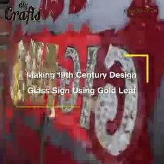 HOW TO MAKING CLASSIC GOLD LEAF GLASS SIGN - DIY MINICRAFT  gold leaf sign painting
