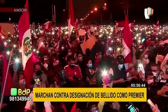 Manifestantes marcharon contra el Gobierno de Pedro Castillo