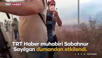 TRT Haber ekibinin Hisörönü'nde zor anları