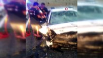 İki otomobil kafa kafaya çarpıştı:3 ölü, 4 yaralı