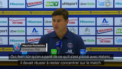 PSG - Pochettino : "La performance d'Hakimi a été bonne malgré les circonstances"