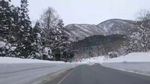ASMR｜Run on a snowy mountain road in Japan. JimnyJA22｜雪の山道を降りる音・ジムニーJA22