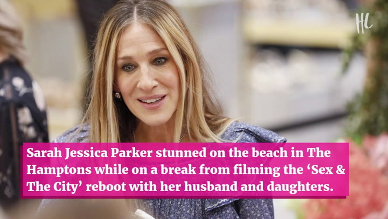 Sarah Jessica Parker Rocks Black Swimsuit In Rare Pics With Twin Daughters
