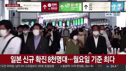 일본 코로나 확진 8천명대…월요일 기준 최다