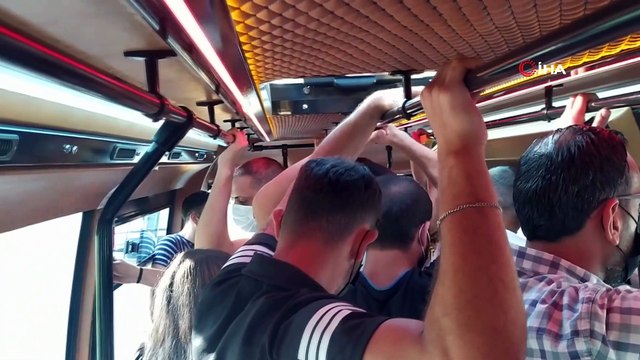 Vaka sayıları artmasına rağmen Esenyurt minibüslerinde yine aynı manzara