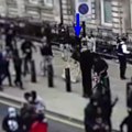 Thug who launched a flying kick at a police officer during a Black Lives Matter protest in central London is spared jail