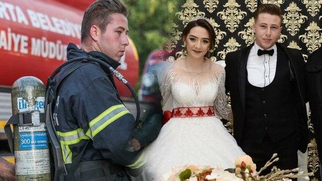 İtfaiye eri balayını iptal edip yangına koştu