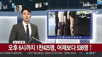 [속보] 오후 6시까지 1천425명, 어제보다 538명↑…휴일영향 사라지며 급증