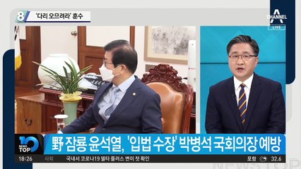 尹 쩍벌에 與 조응천 훈수…‘다리 좀 오므리시라’