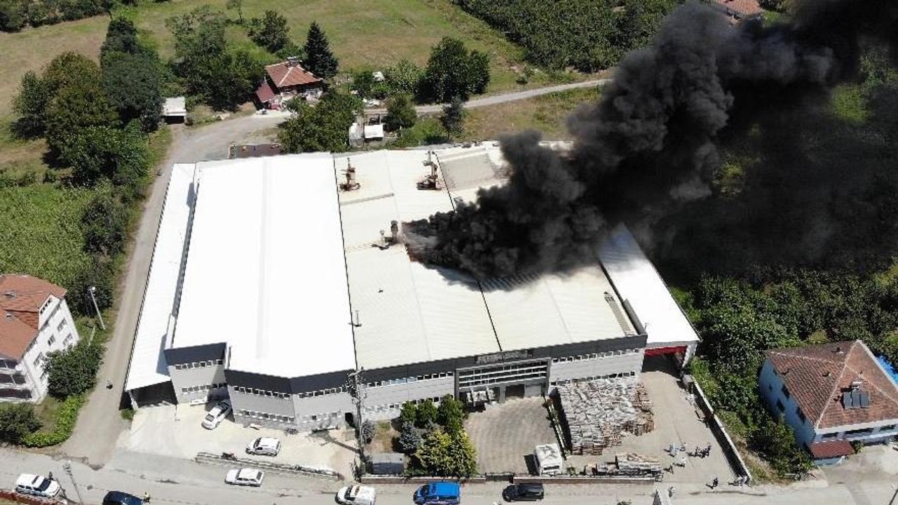 Çerez fabrikası alev alev yandı