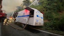 Emniyet, Antalya ve Muğla'daki yangın söndürme çalışmalarına 112 TOMA ile destek veriyor
