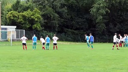 Das 2:4 für Hagenberg durch Elfmeter von Viktor Gerliz gegen Bühren/Scheden
