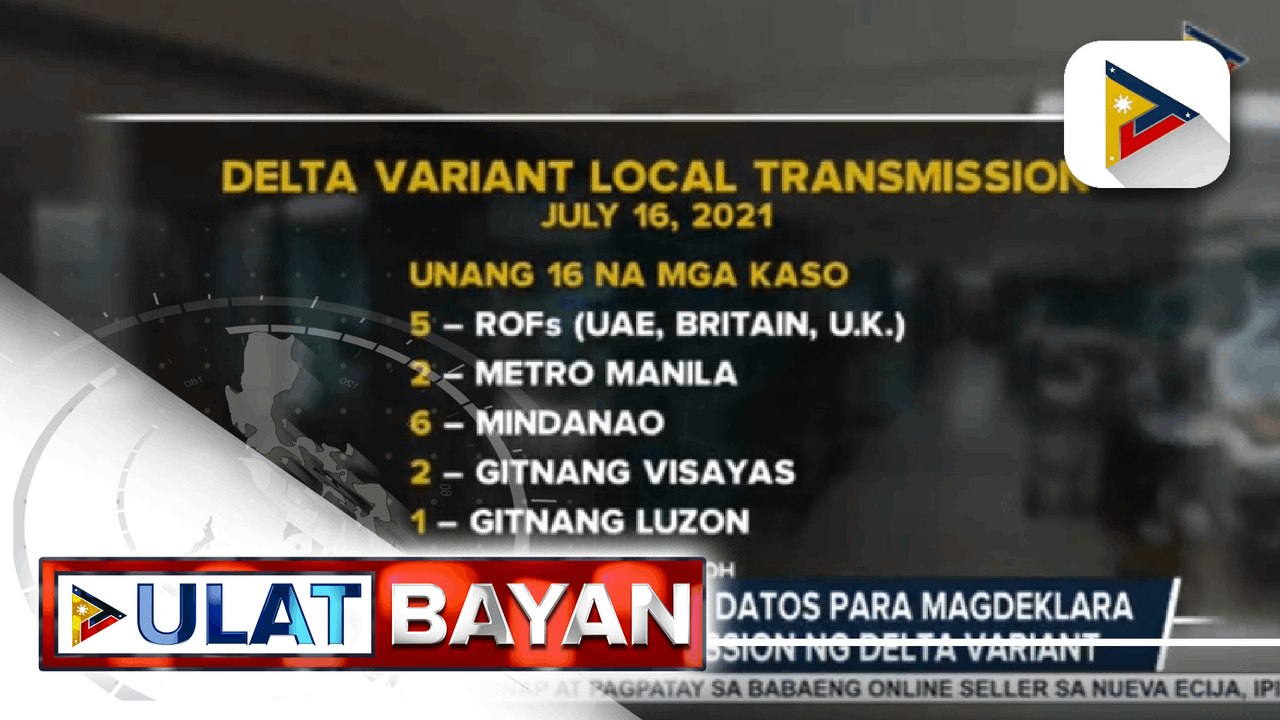 DOH, iginiit na wala pang sapat na datos para magdeklara ng community transmission ng Delta variant; 1.4-k COVID-19 cases, naitatala sa NCR kada araw ayon sa OCTA research