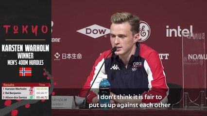 Warholm happy to 'share glory' with Benjamin