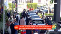 لحظة وصول السيسي مقر افتتاح المدينة الصناعية الغذائية بمدينة السادات وعدد من المشروعات الاخري