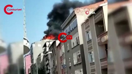 İstanbul'da korku dolu anlar! Yangında patlama oldu