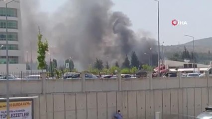 Son dakika haber | Hastane yakınındaki bahçe yangını korkuttu
