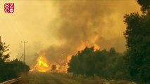 Milas'ta Alevler termik santrallere hızla ilerliyor