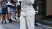 Lady Gaga's Pinstripe Suit Featured a Trippy Optical Illusion