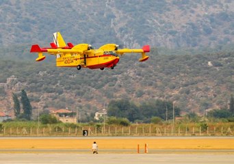 İspanya'dan gönderilen 2 yangın söndürme uçağı faaliyetlerine başladı