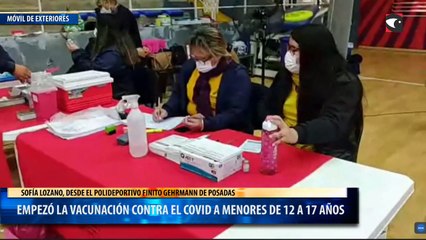 Empezó la vacunación contra el Covid a menores de 12 a 17 años