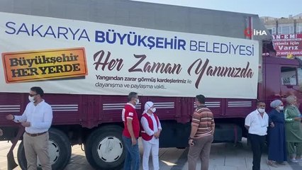 Son dakika haber | Sakarya'dan yangın bölgelerine yardım kamyonu- "Fidan konusunda rakam koymadık, iht...