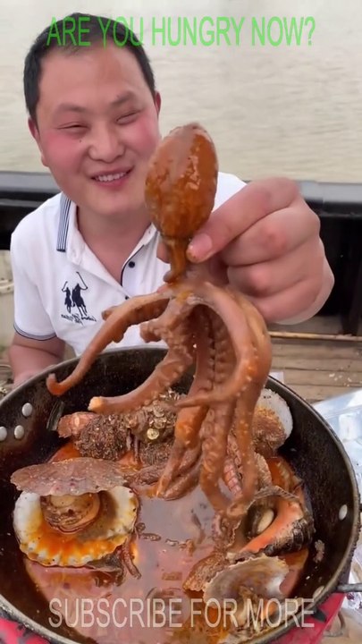 SPICY SEAFOOD BOIL |  SQUID OCTOPUS LOBSTER EATING SOUNDS | ASMR MUKBANG |  أصوات الأخطبوط الحبار #10