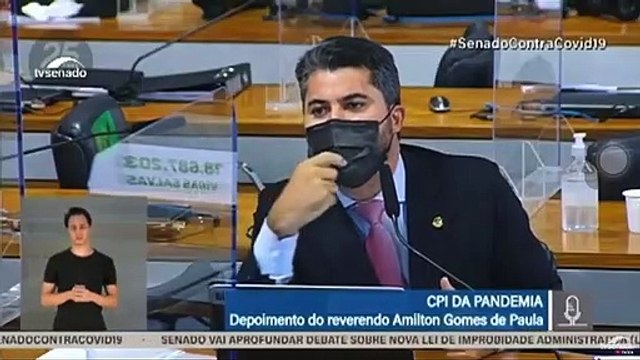 Marcos Rogério questiona o reverendo Ailton Gomes de Paula na CPI da COVID